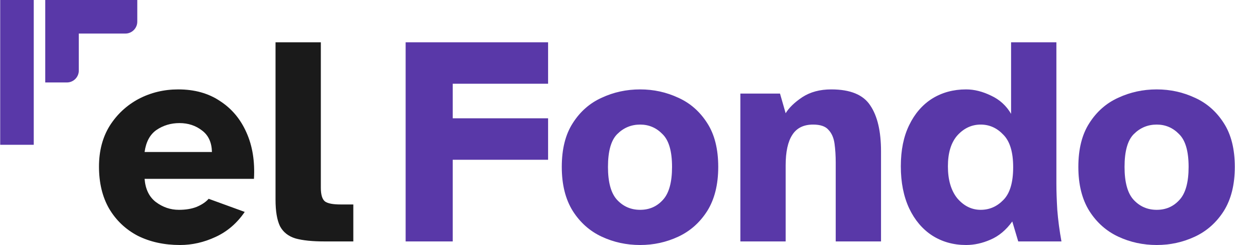 El Fondo logo: full wordmark in brand violet